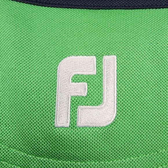 FootJoy Shirt Mens Medium Blue Green Colorblock Polo Short Sleeve Performance - Picture 12 of 16
